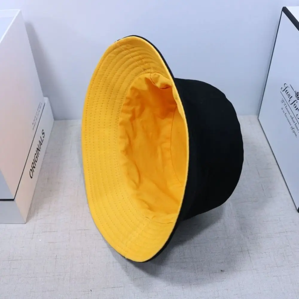 Spring Summer Double-Sided Bucket Hat Big Brim Sun Protection Sun Hat Foldable Portable Beach Cap Women Men