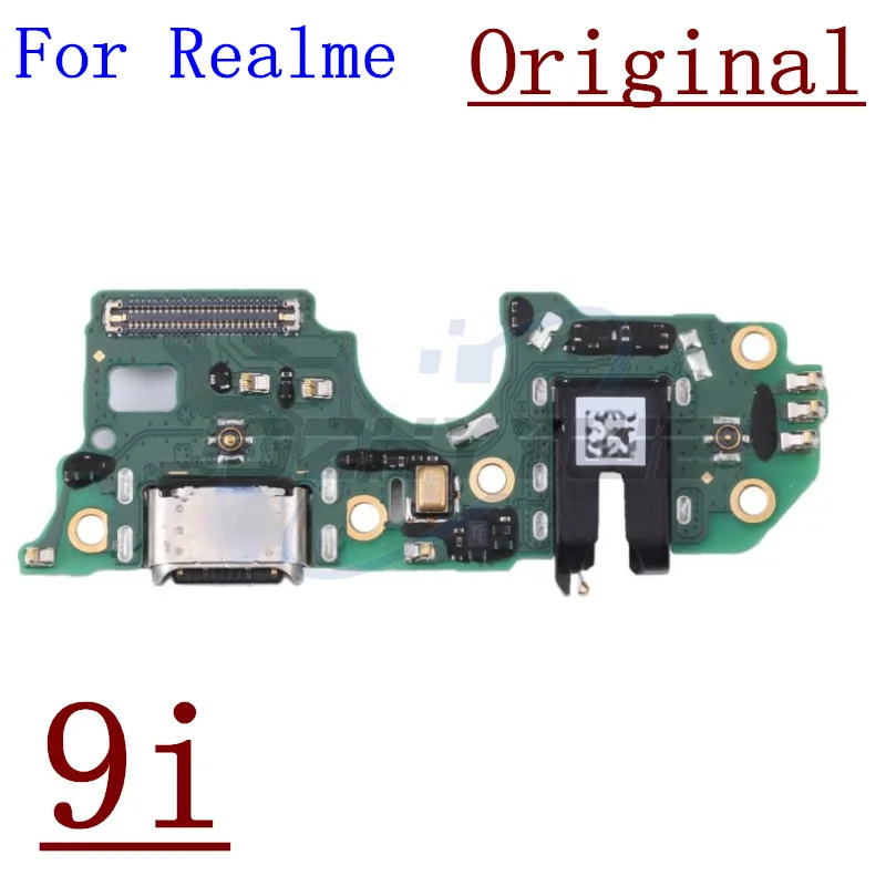 Original USB Charging Port Dock Plug Connector Charger Board Module With Microphone For OPPO Realme 8 8i 8s 9 9i Pro 4G 5G