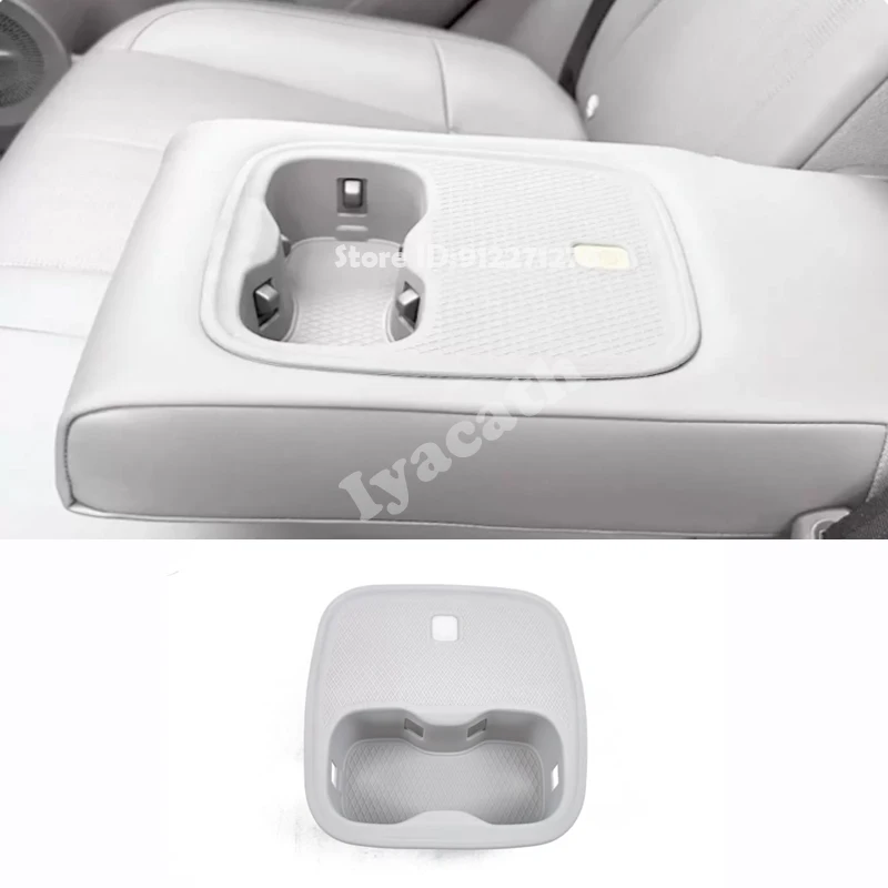 For Leapmotor B10 2025 2026 Silicone Grey Car Central Control Armrest Box Rear Storage Water Cup Holder Window Rise Switch Cover