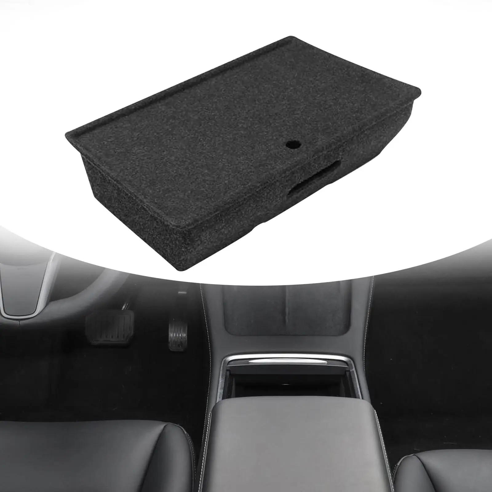 Car Under Seat Storage Box Storage Bin Easy to Install with Lid Interior image 4