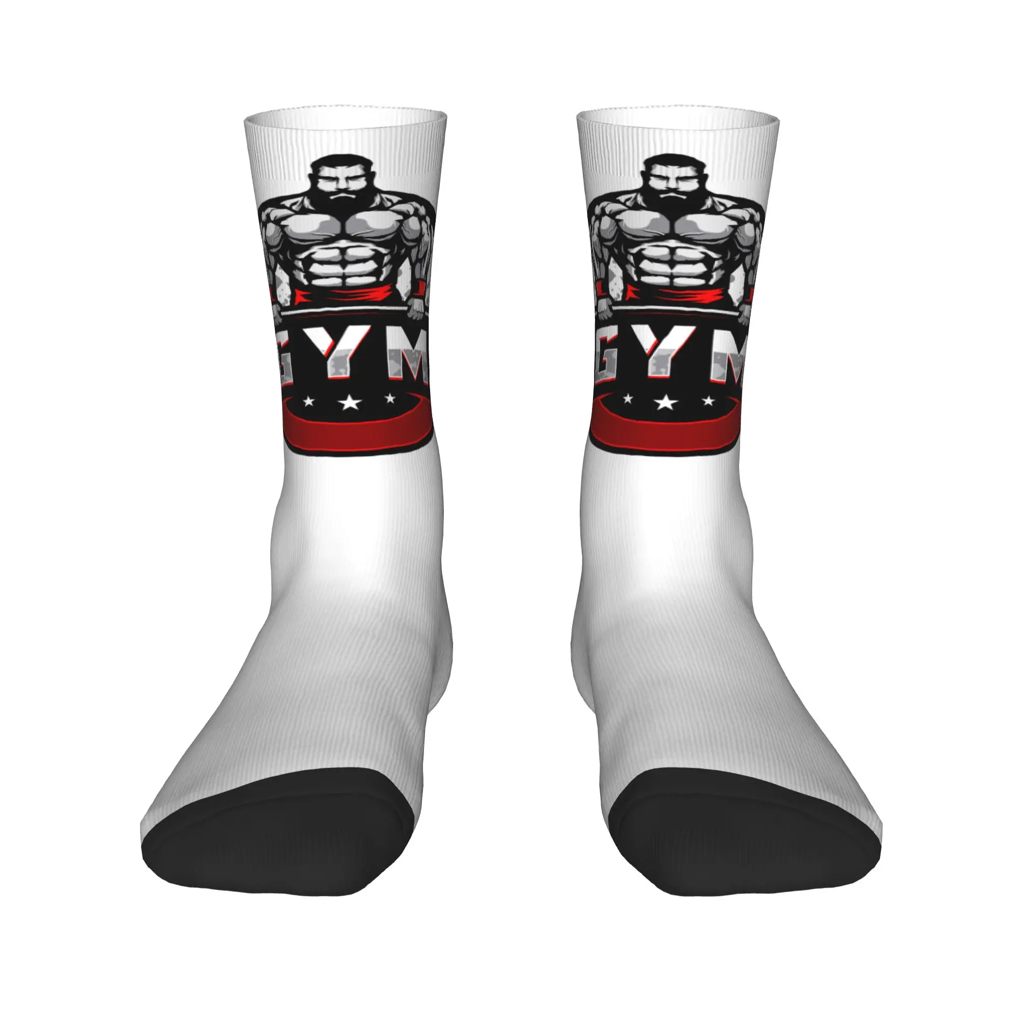 Custom Cute Bodybuilding Gym Socks Women Men Warm 3D Printed Fitness Muscle Football Sports Socks view 2