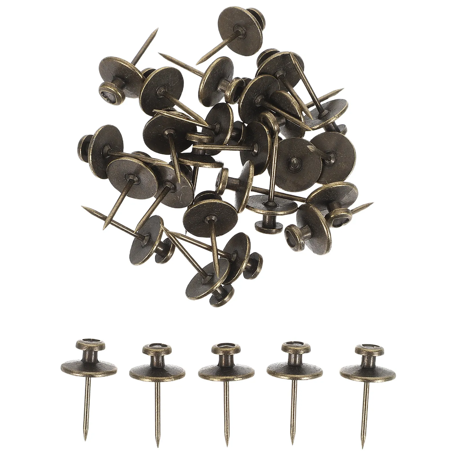 30Pcs Decorative Thumb Tacks for Cork Board Zinc Alloy Picture Hanging Hooks Wall Push Pins for Photo Frames Bulletin Board