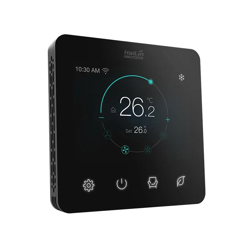 12Hot Home Automation Tuya Thermostat for 2-Pipe FCU 7 Day Programmable RS485 Modbus Work with Alexa and Google Smart Thermostat