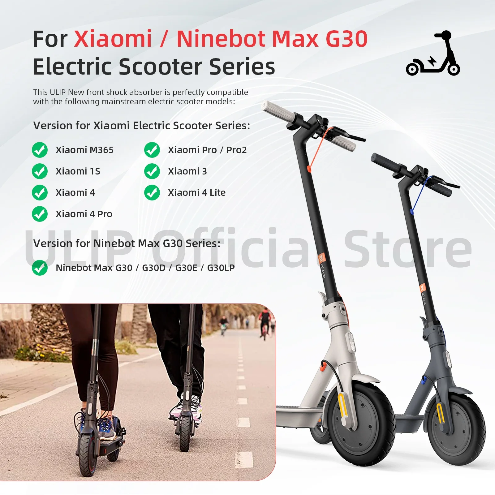 ULIP New Front Suspension for Xiaomi M365 Pro 1S Mi 4 4Pro / Max G30 D E LP Electric Scooter Front Shock Absorber Upgraded Parts