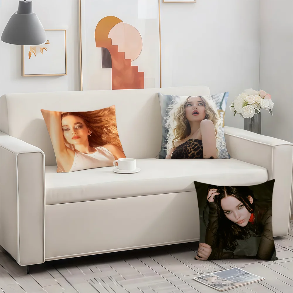 Actor D-Dove Cameron cushion cover Birthday Anniversary Gifts Double Sided Printed Zipper Cushion Cover Soft Skin Bedding