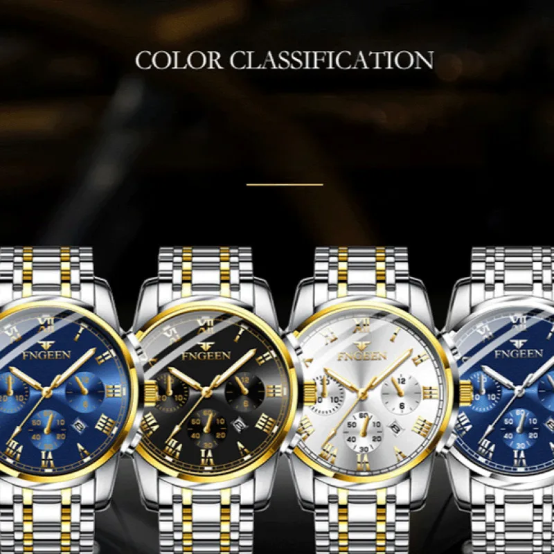 Men's Waterproof Quartz Watches with automatic mechanical movements and functions for students