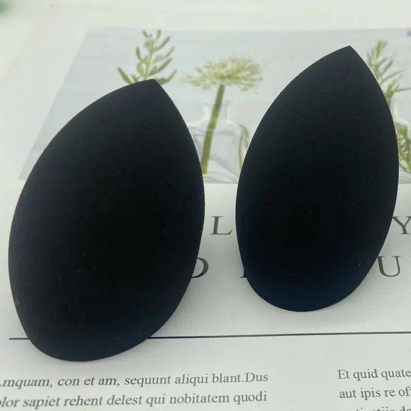 Czarny aplikator do makijażu Super miękka gąbka do blendowania pudru Gładki podkład do konturowania Puff do blendowania
