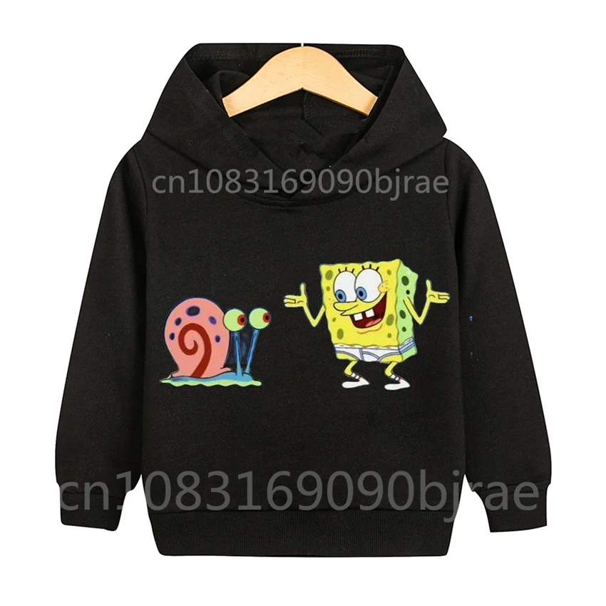 Disney SpongeBob Gary The Snail Casual Hoodies Clothes Fashion Children Autumn Sweatshirt Pullover Cute Boys Girls Top for Kids