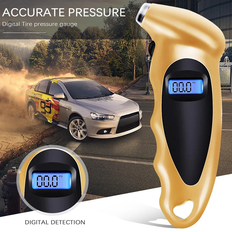 Portable Digital Tire Pressure Gauge 0-150 Psi High-Precision Air Pressure Gauge Tester Tool For Auto Car Motorcycle