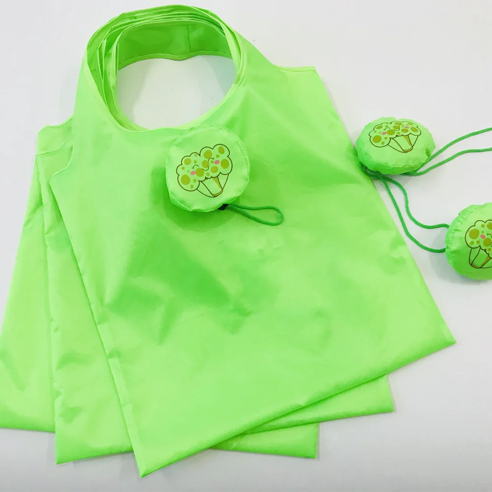 

Creative Trendy Durable Vegetable Shape Folding Shopper Bag Reusable Versatile Portable Polyester Tote Bag with Custom Print