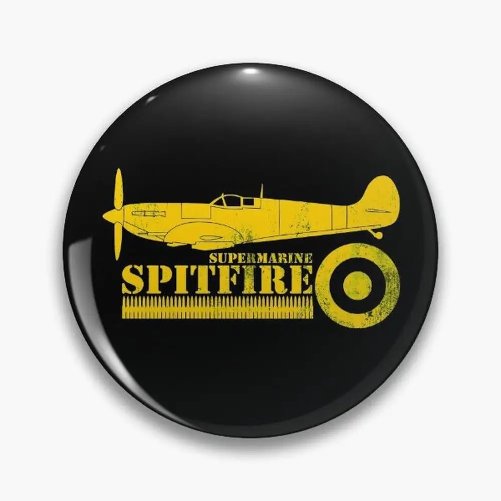 RAF Battle of Britain Fighter - Spitfire (distressed) Pin Buttons Brooches  Jewelry Accessory Customize Brooch Fashion Lapel