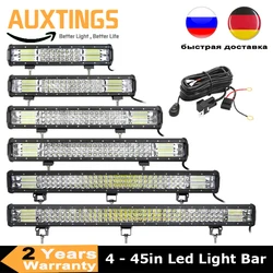 7D 20'' 23'' 45'' 216w 252w 288w 324w LED Light Bar Offroad Driving Lights Combo Work Light Bar 12v 24v Truck SUV ATV 4WD 4x4