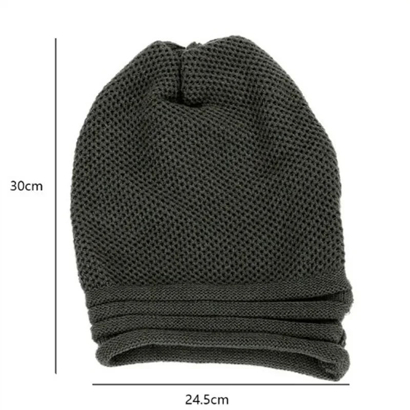 Winter Baggy Slouchy Beanie Hat Wool Knitted Warm Cap for Men Women Beanie Oversized Winter Hat for Skiing cappello uomo image 6