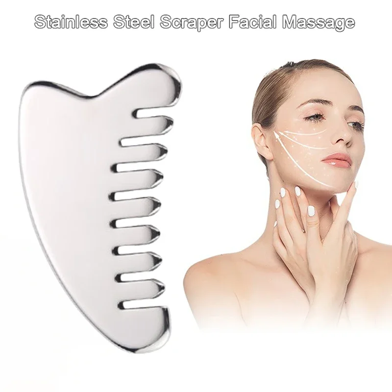 Stainless Steel Gua Sha Facial Tool Acupuncture Pen Firming Skin Massage Beauty Facial Reflexology Acupressure Bar For Body Eyes