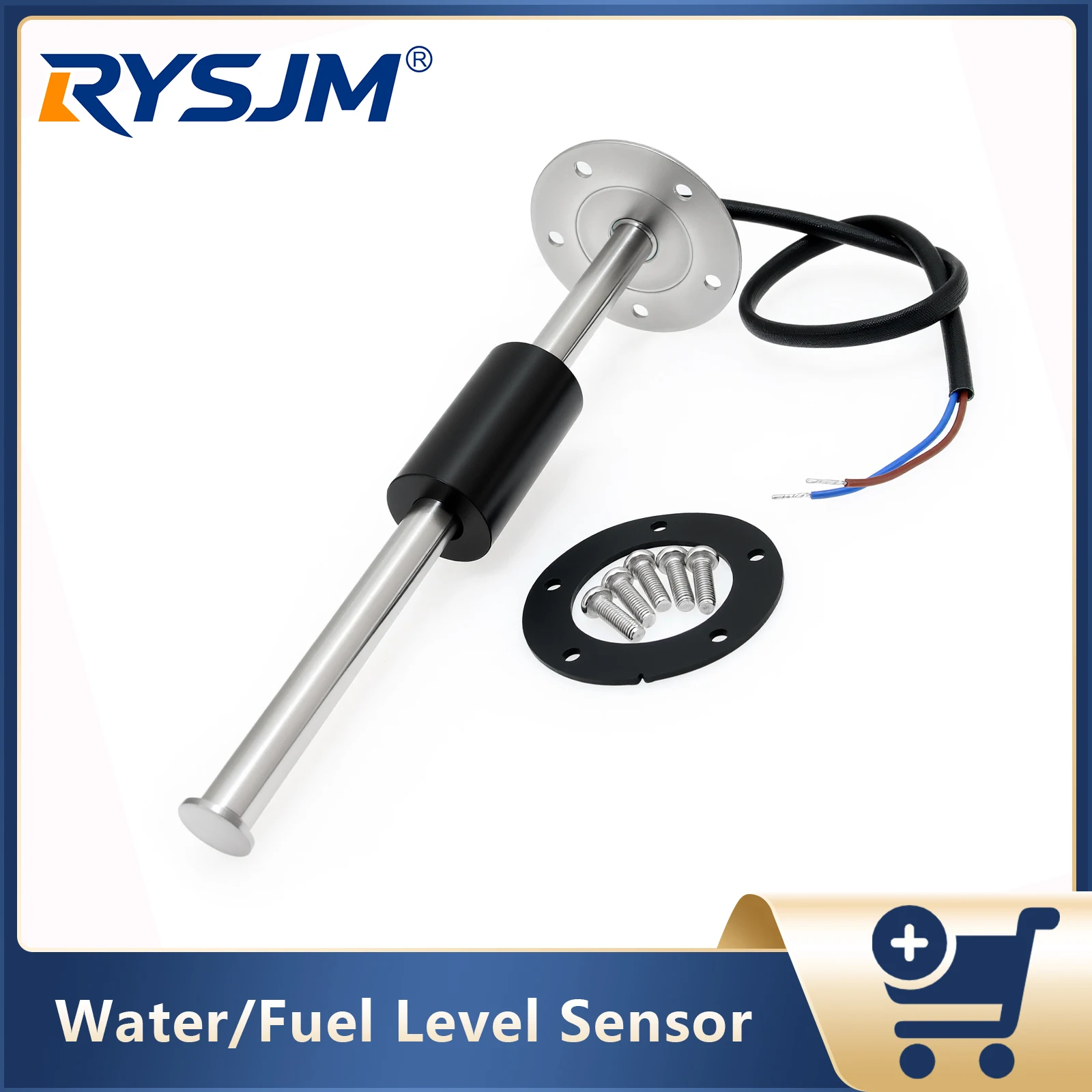 Sensor de Nível de Combustível em Aço Inoxidável 0~190ohm para Medidor de Nível de Combustível 100-525mm, Sensor Indicador de Nível de Tanque de Água para Carro e Barco