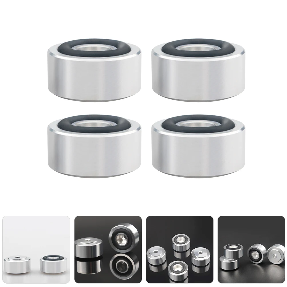 4pcs Speaker Isolation Foot Aluminum Alloy Speaker Base Mat Subwoofer Stand Audio Isolation Durable Speaker Feet Pad