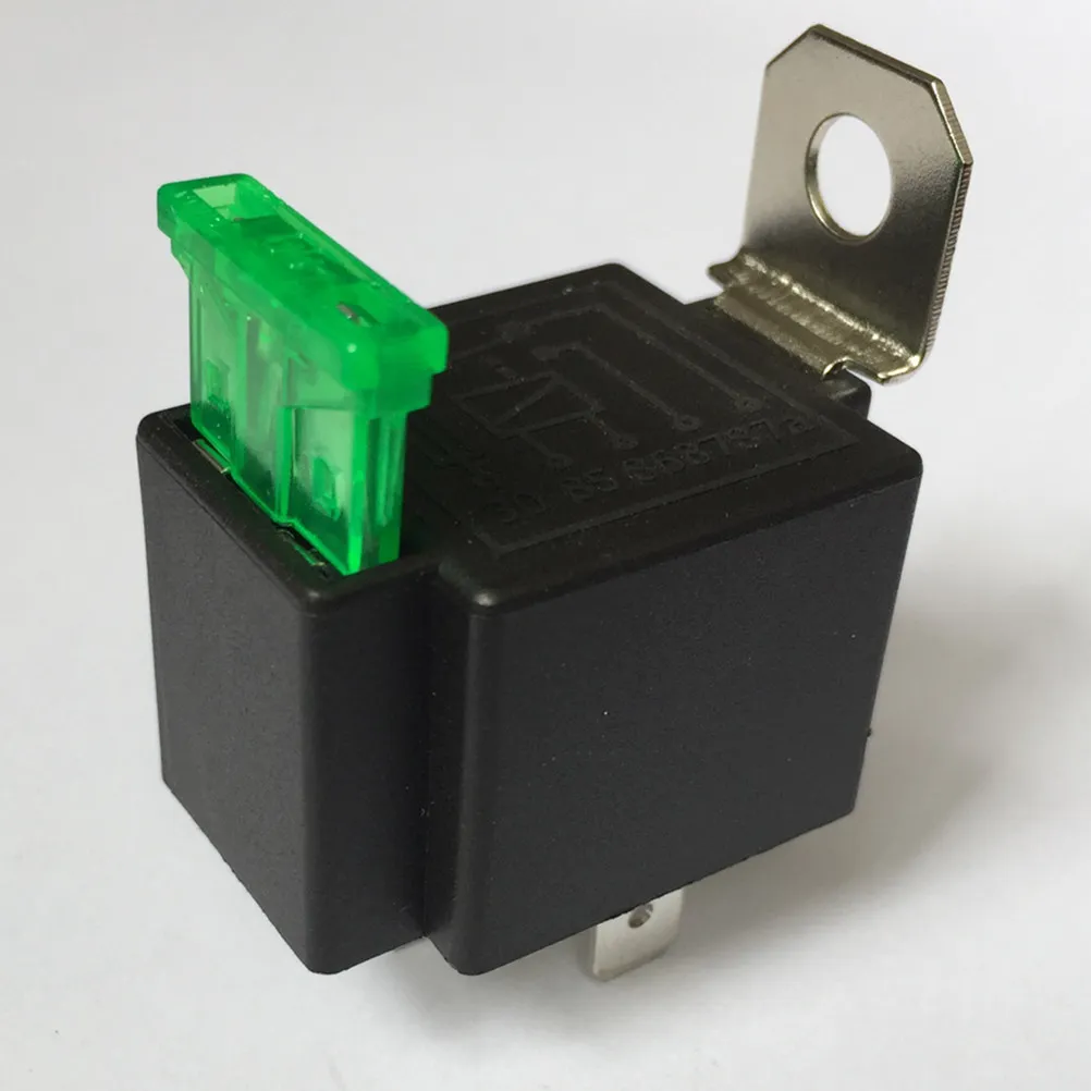 30A 12Vdc Starting Relay Auto Power Switch Black Plastic Automotive Relay Car Contactor Fuse Wire Battery Life Protection Water