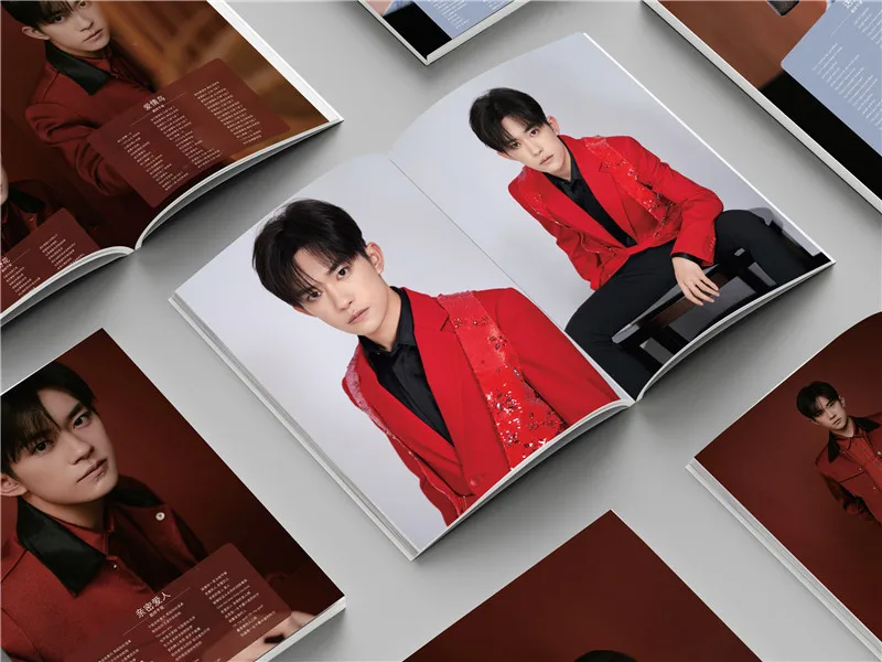 Tfboysi yang qianxi jackson yee中国の映画テレビ男性用トラクタースターポップアップミュージックシンガー写真アルバムブックファン収集ギフト