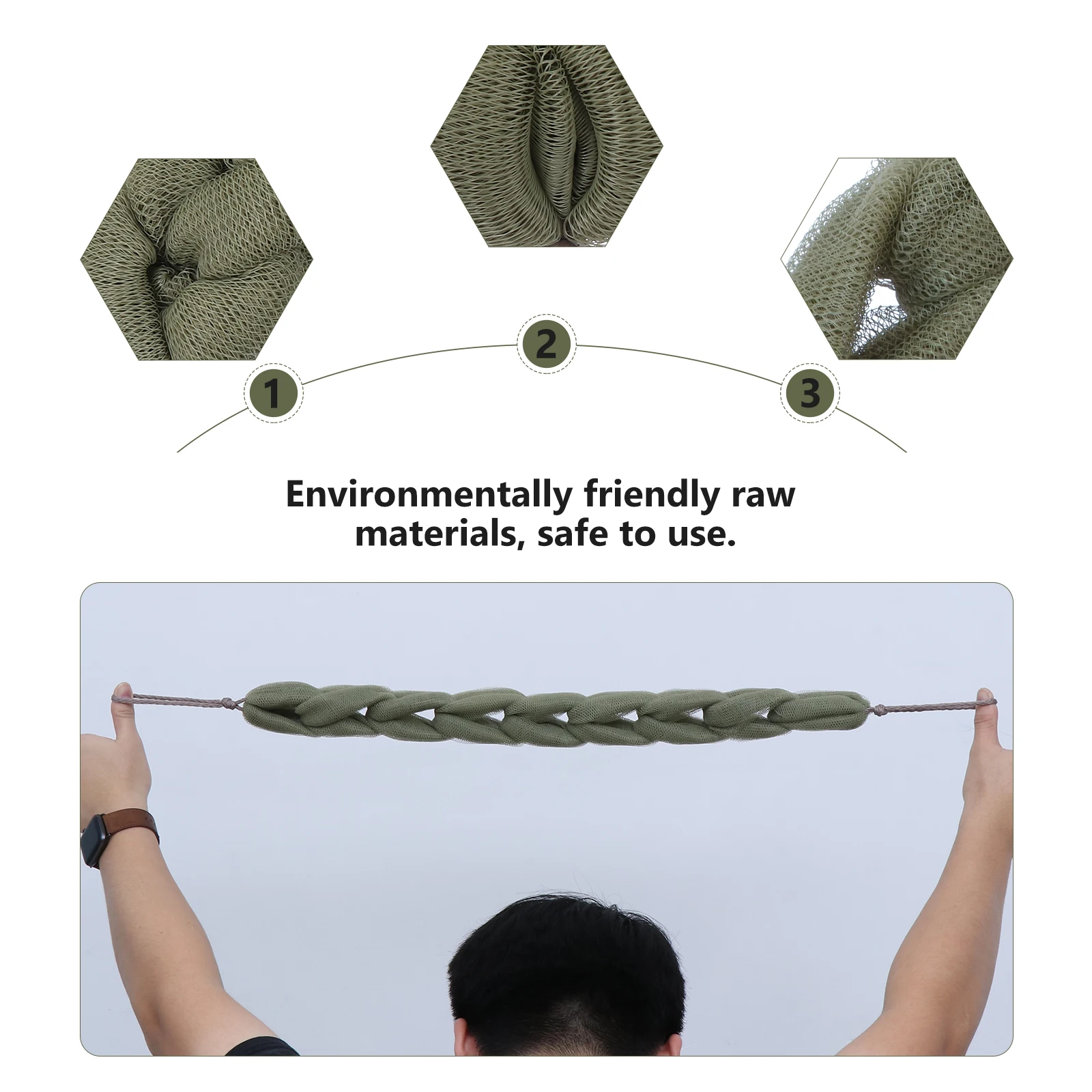 

Bath Shower Scrubbing Strip Long Rubbing Back Strip Exfoliating Mesh Bath Flower for Home Travel Body Washing Tool Strong