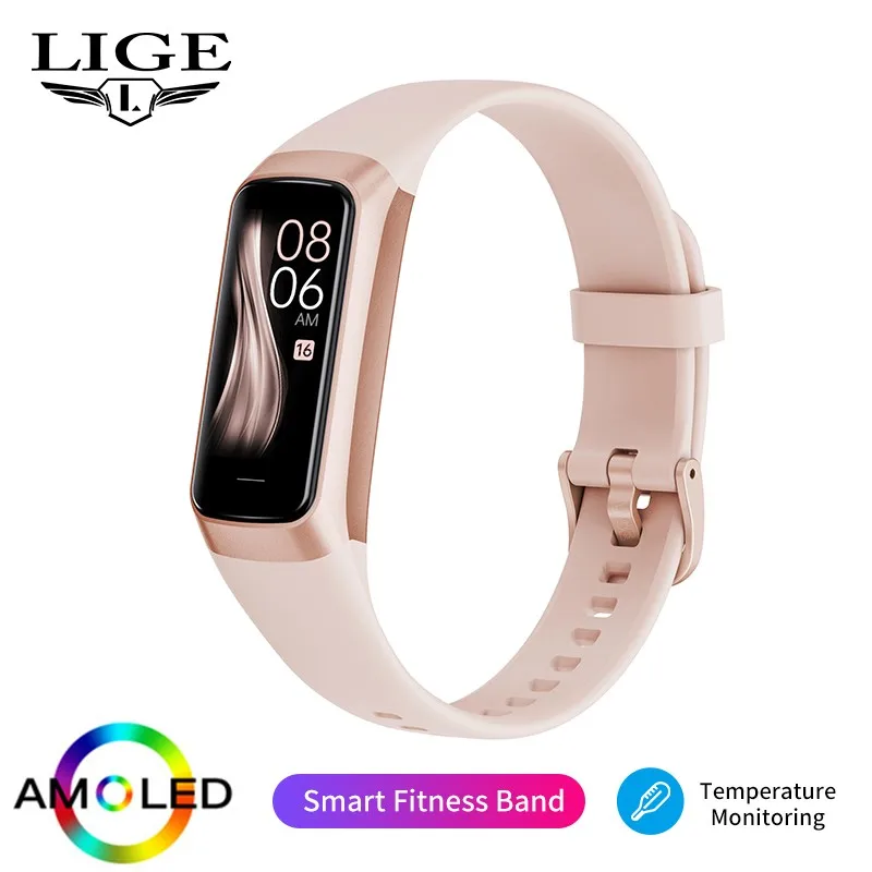 

LIGE Hot Smartband Lightweight Design Sports Sleep Health Monitoring Waterproof Reminder Smart Watch For Man Woman USA Logistics