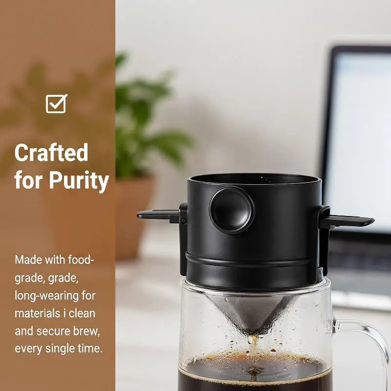 304 Stainless Steel Foldable Hanging Ear Coffee Dripper Reusable Coffee Filter Paperless Pour Over Coffee Strainer For Home