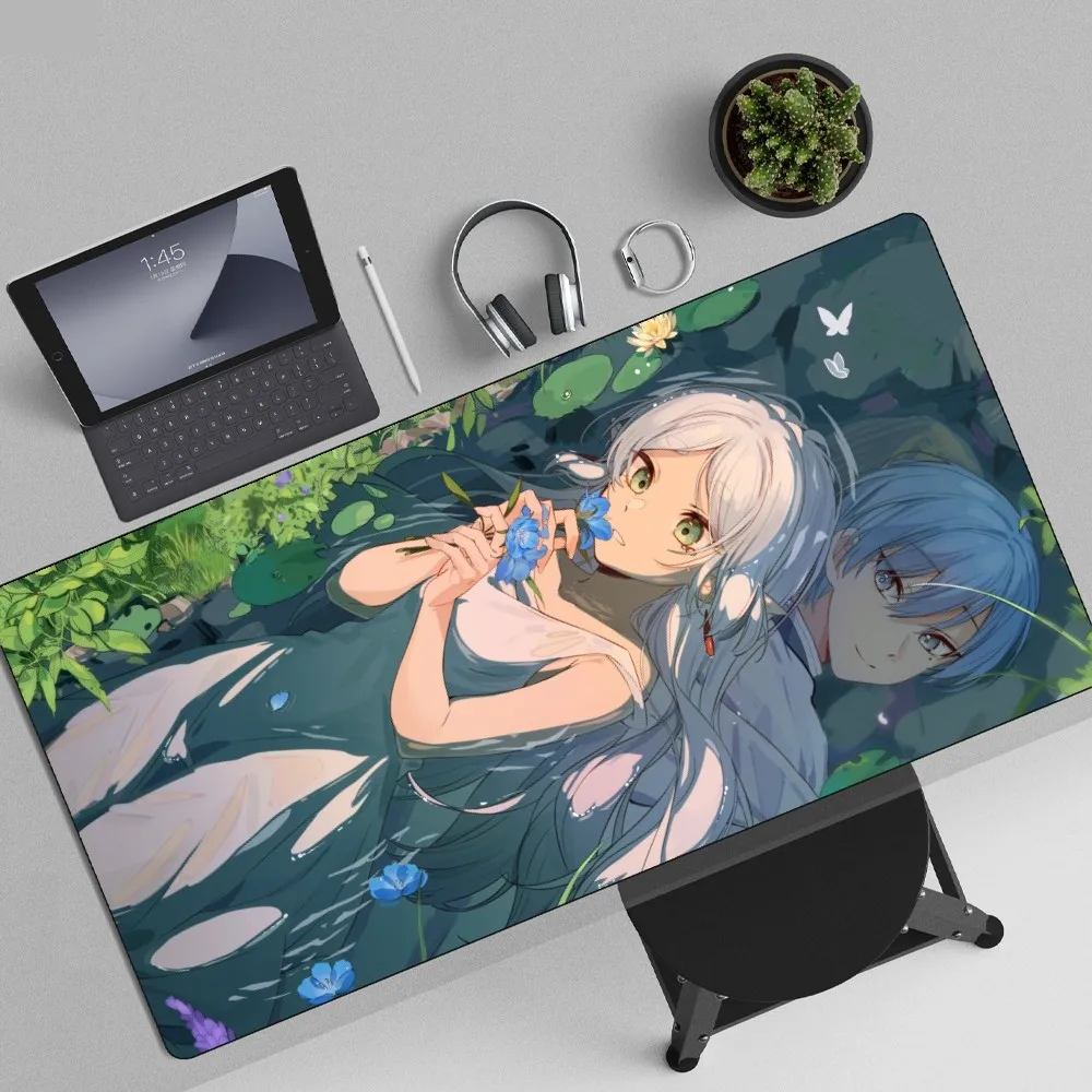 Imagem -03 - Bilibili Non-slip Lockedge Grande Almofada de Escrita Frieren Mousepad Almofada Escritório Estudante Jogos Espessado