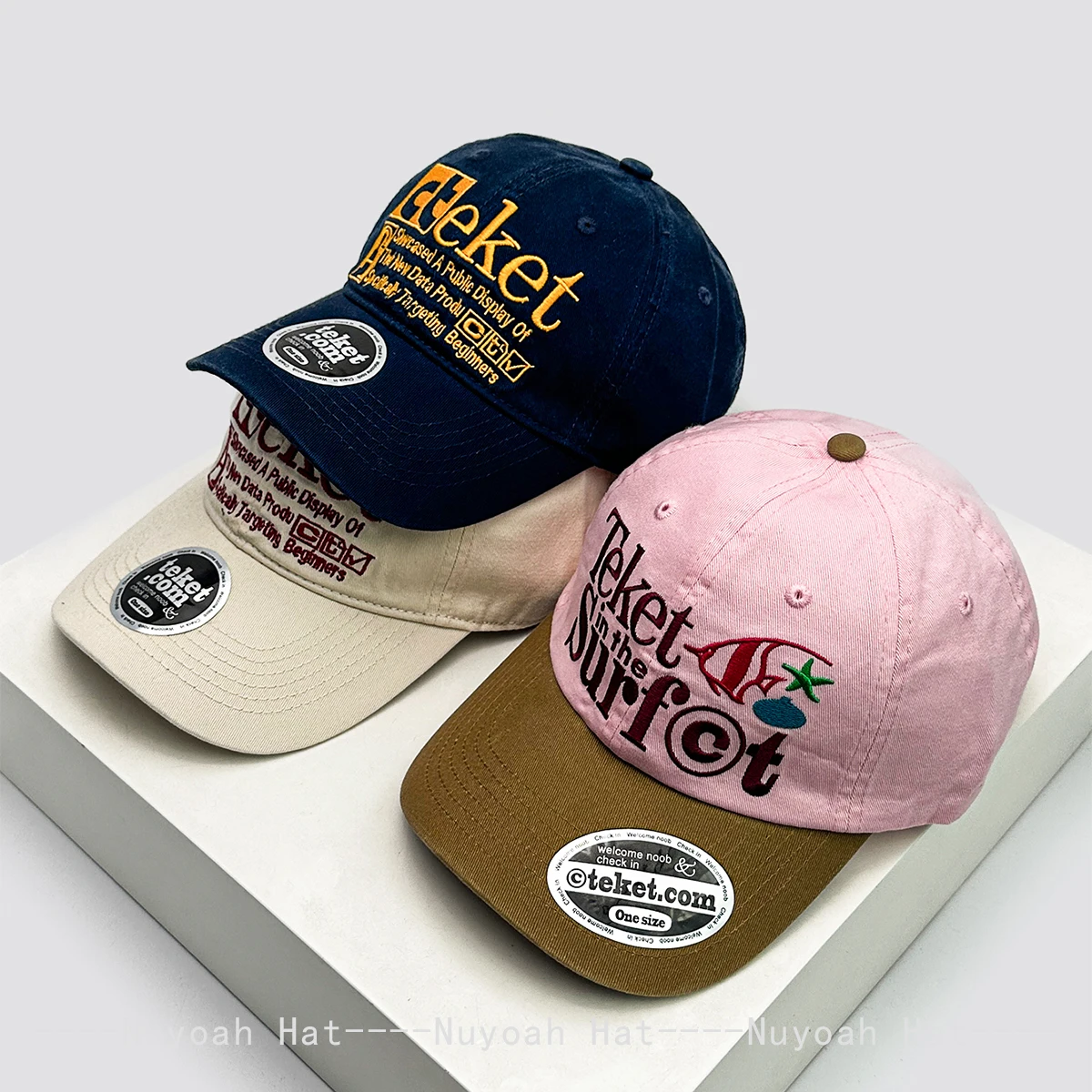 New Unisex American College Style Letter Embroidery Baseball Hats Sunshade Color Block Versatile Street Peaked Caps Fashion Ins