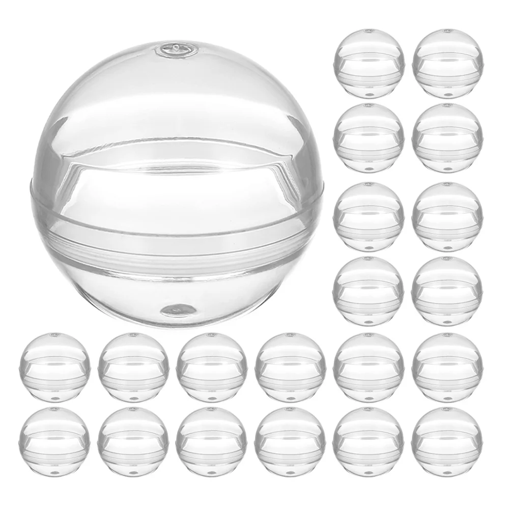 Capsules transparentes rechargeables, 150 pièces, boules rondes claires pour distributeurs automatiques, stockage de perles, fournitures artisanales, balles de jeu
