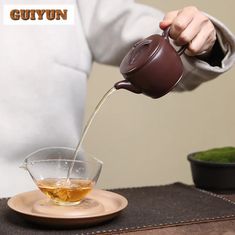 190 مللي أباريق الشاي العتيقة ييشينغ الأرجواني الطين اليدوية وعاء عيار كبير الخام الخام الأرجواني الطين غلاية Zisha طقم شاي مجموعة أدوات المائدة