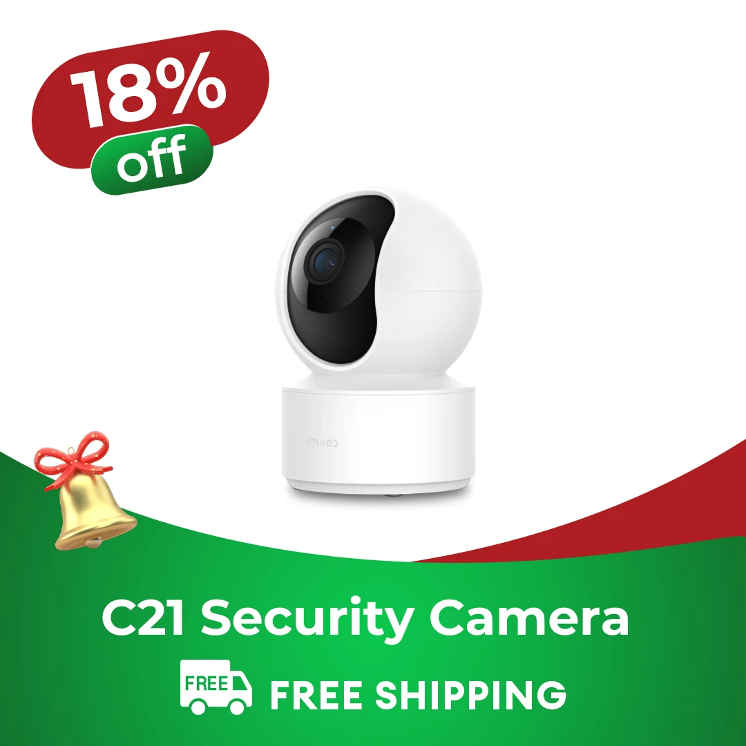 IMILAB-C21 IP Security Camera, 2.5K 360° Night Vision, Baby Monitor with App, 2-Way Audio, AI Detection, 2.4GHz WiFi