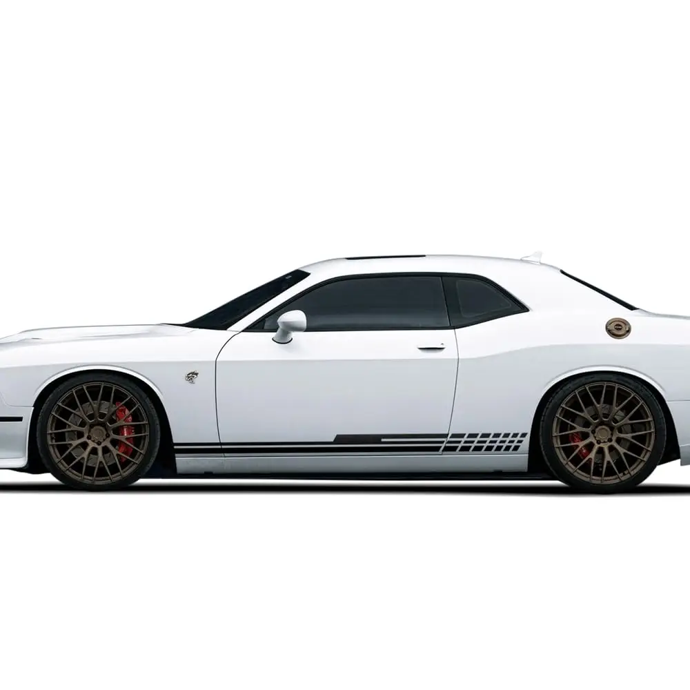 

2PCS Decal Sticker Vinyl Side Racing Stripes Kit Compatible with Dodge Challenger 2008-Present