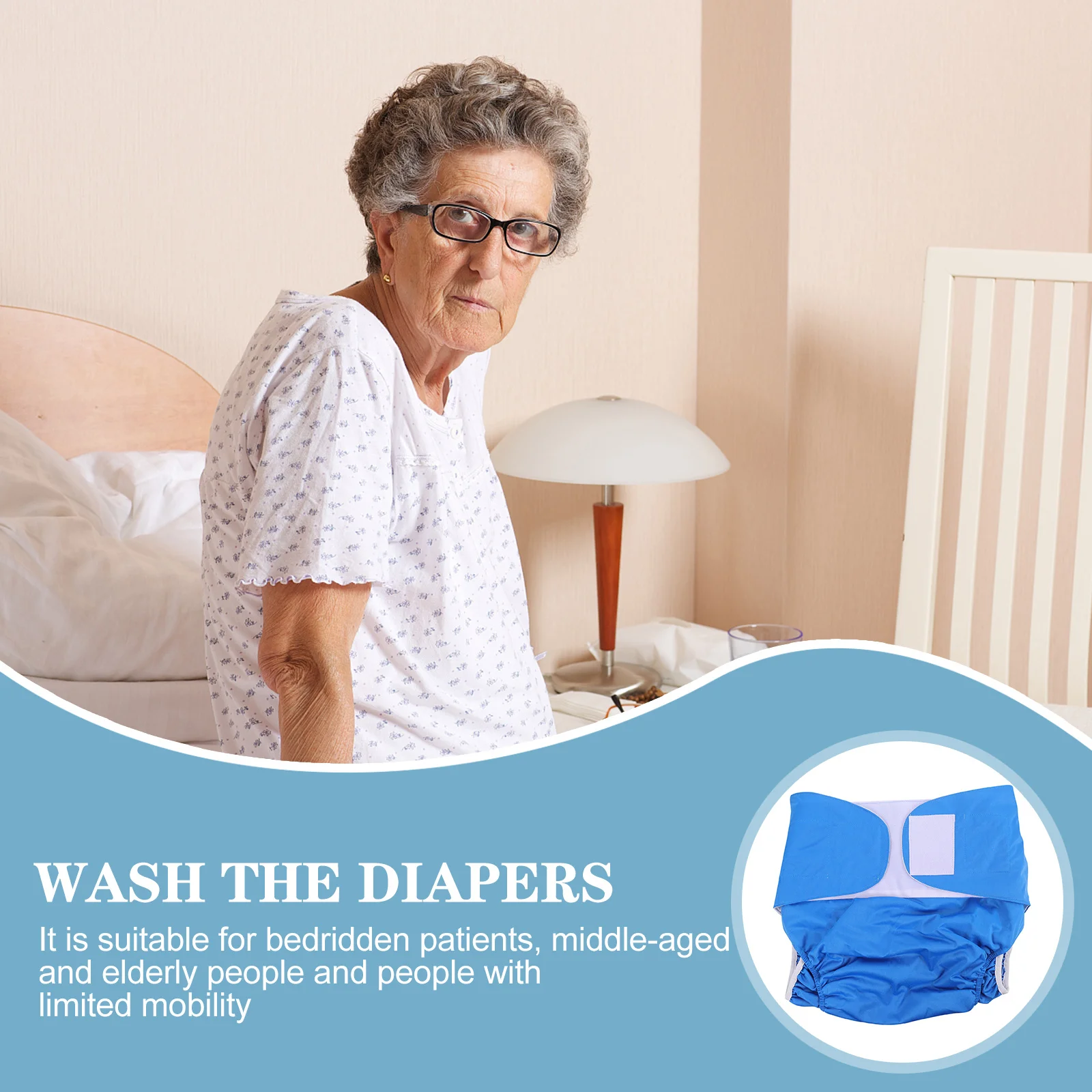 

Многоразовые герметичные водонепроницаемые подгузники для взрослых, липкие подгузники для пожилых людей, мягкие дышащие флисовые подгузники с защитой от утечек для домашней больницы