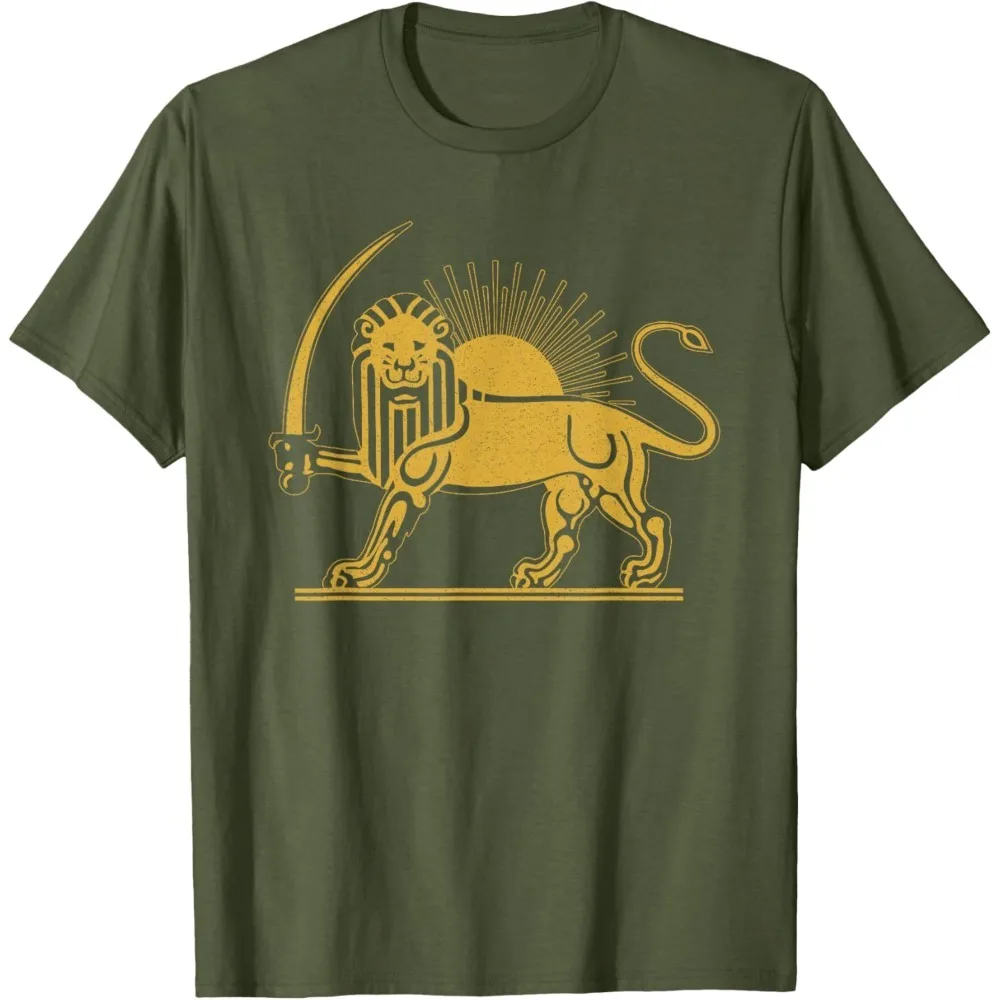 Iran Persis Persia Persian Fars Iranian Lion Sun T-Shirt Summer Woman Man Funny Iran Creative Pattern  Outdoors Graphic T Shirts