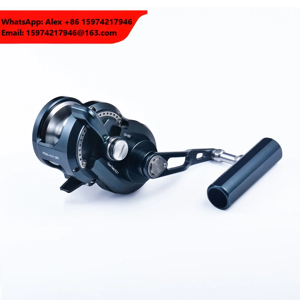 Big Game Sea Fishing Reel Saltwater Boat Ocean Fishing Full Metal Trolling Reel Overhead Jigging Fishing Ocean Jig Reel