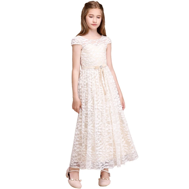 Crianças princesa saia aniversário flor menina vestidos high-end rendas coro primavera e verão vestido