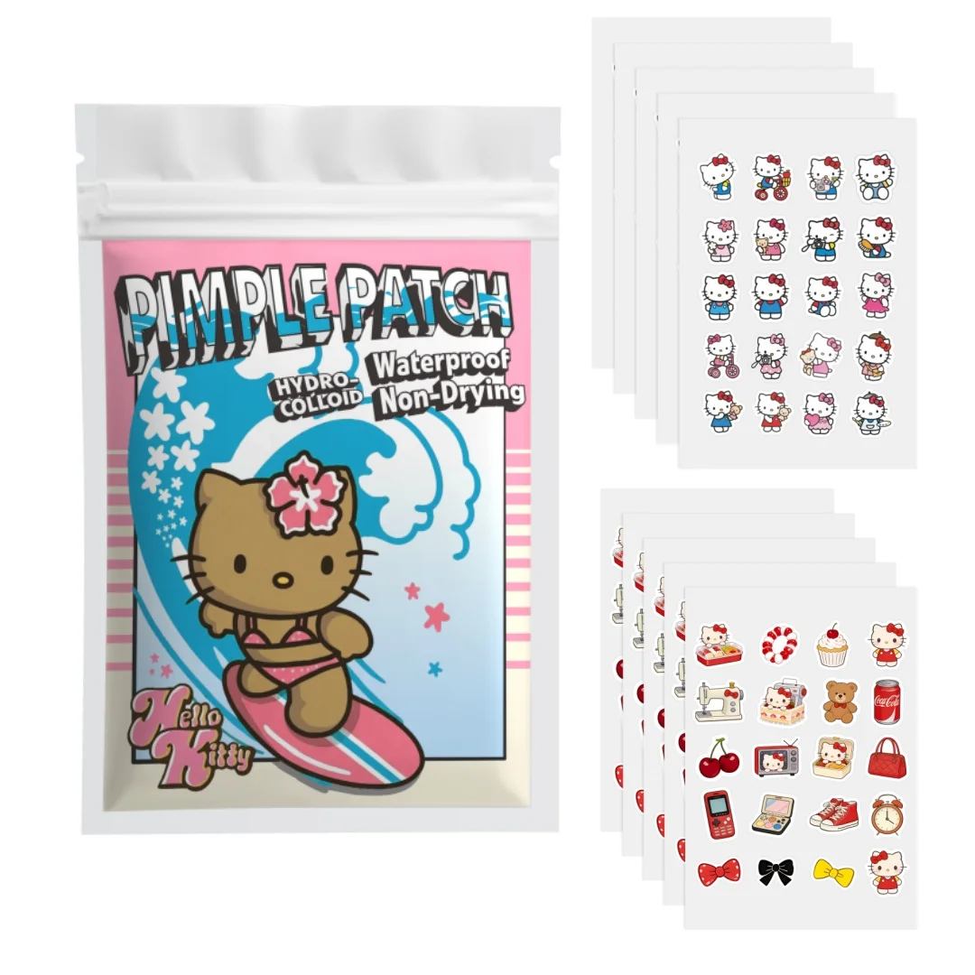 80/200pcs Hello Kitty Patches, Hydrocolloid Patches, Decorative Stickers, Concealing Stickers, Facial Skincare, Sanrio