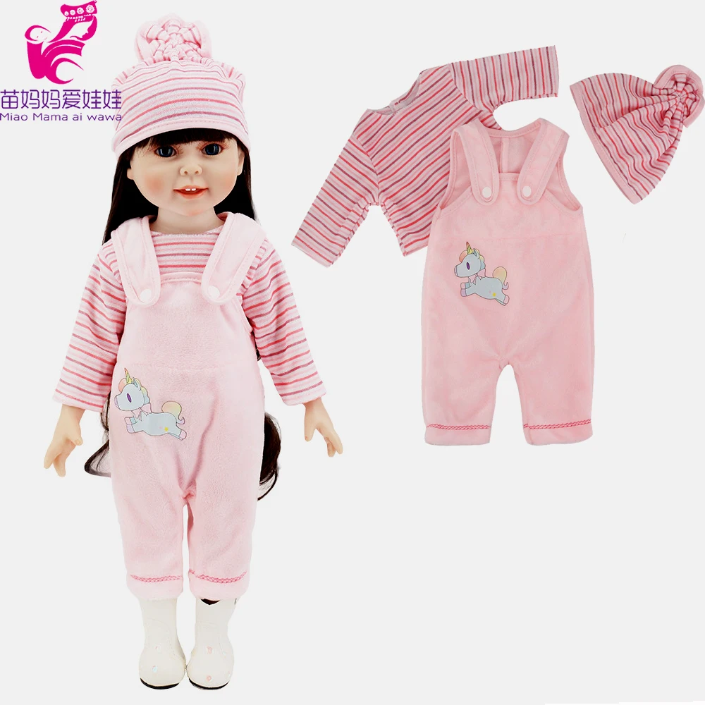 Baby new born Doll Clothes rompers bathrobe 18 Inch Doll accessories make up set study set Girl new year Gift