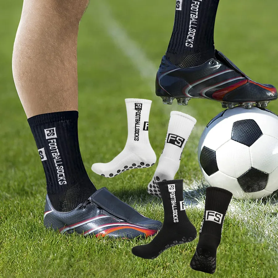 جوارب رياضية للرجال والنساء، جوارب غير قابلة للانزلاق لكرة القدم وكرة السلة والبيسبول والرجبي وكرة القدم وركوب الدراجات والمشي لمسافات طويلة والتنس