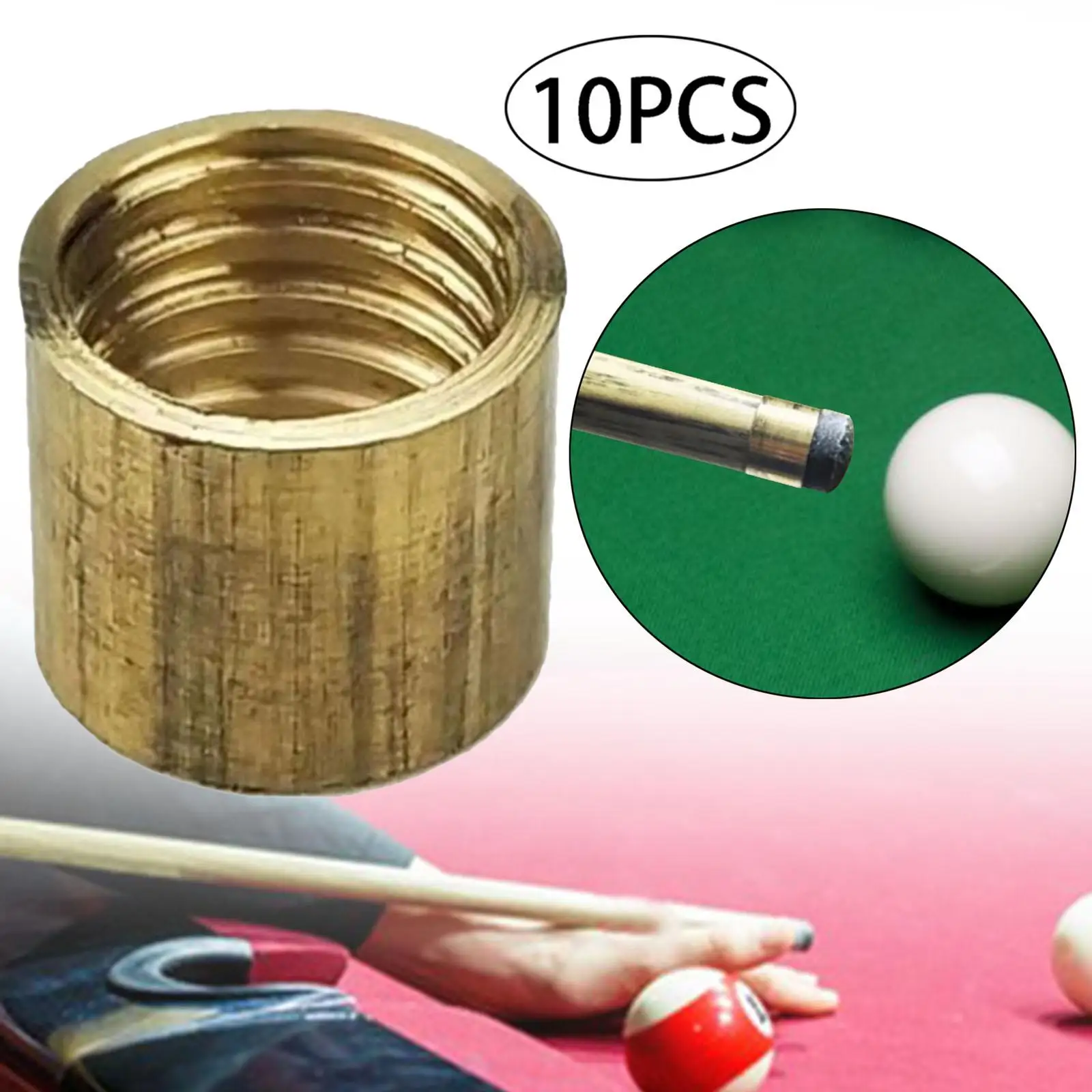 

Billiard Cue Ferrule Tube Set Copper Brass Replacement Kit for Repairing Pool Snooker Cue Tip Parts