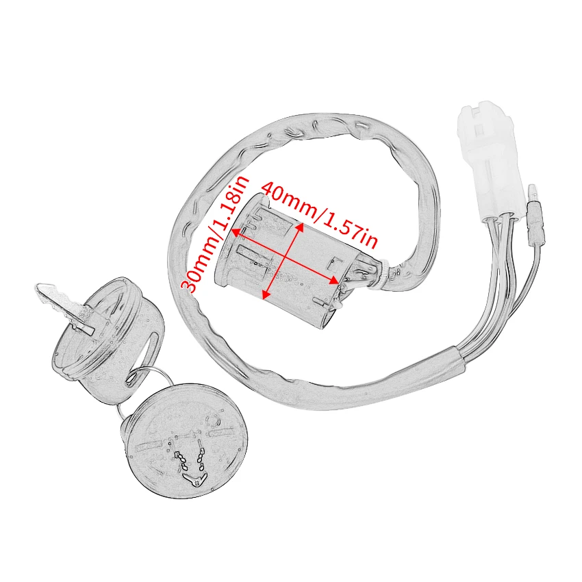 Motorrad Zubehör Zündschloss Schlüssel Sperren Für Kymco ATV MXU 50/MXU 150 (LB30AA)/MXU 150 2009-2010 OEM: 35010-LCA4-90A Teile – Detail 10