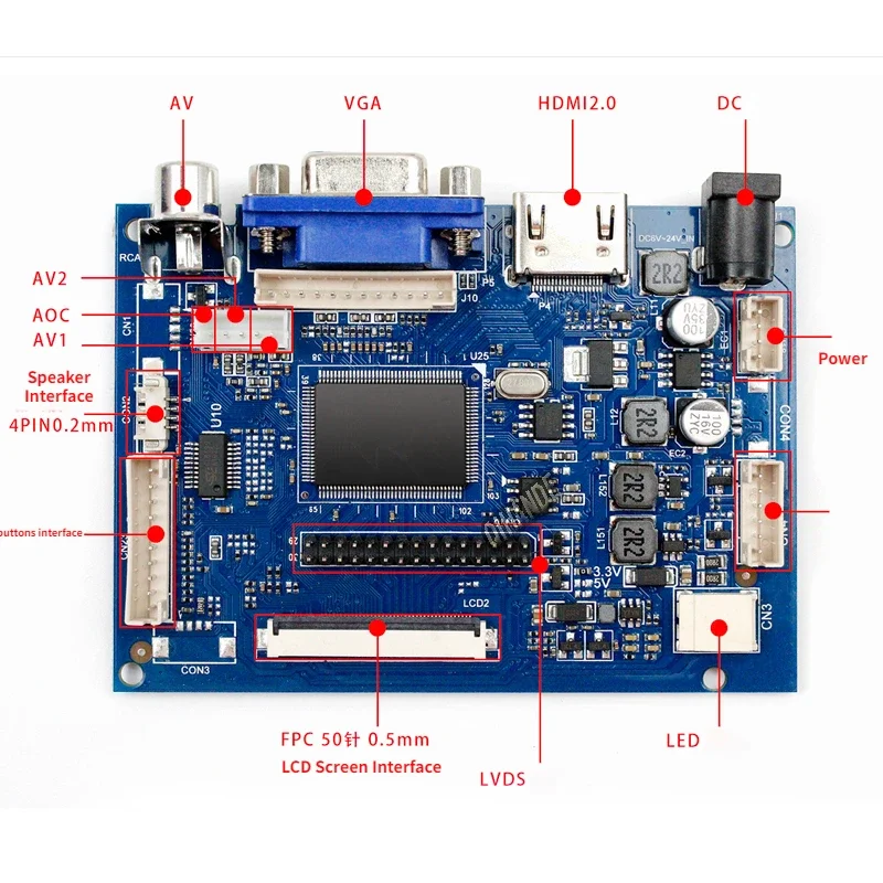 9Inch Resolution 1024x600 50Pins HD IPS LCD Screen Display LCDS Panl With Audio Driver Board Kit Industrial Manufacturing Car