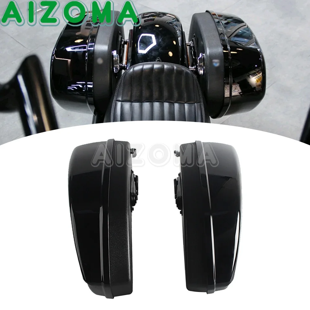 Side Luggage Box For Low Rider ST FXLRST Motorcycle Hard Saddlebag For Harley Softail Low Rider FXLR Saddle Bag Docking Hardware