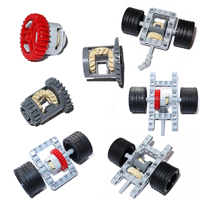 Self-Locking Bricks MOC Technical Parts Building Blocks Differential Gears Kits Framed Differential Set Pack 65413 65414 62821