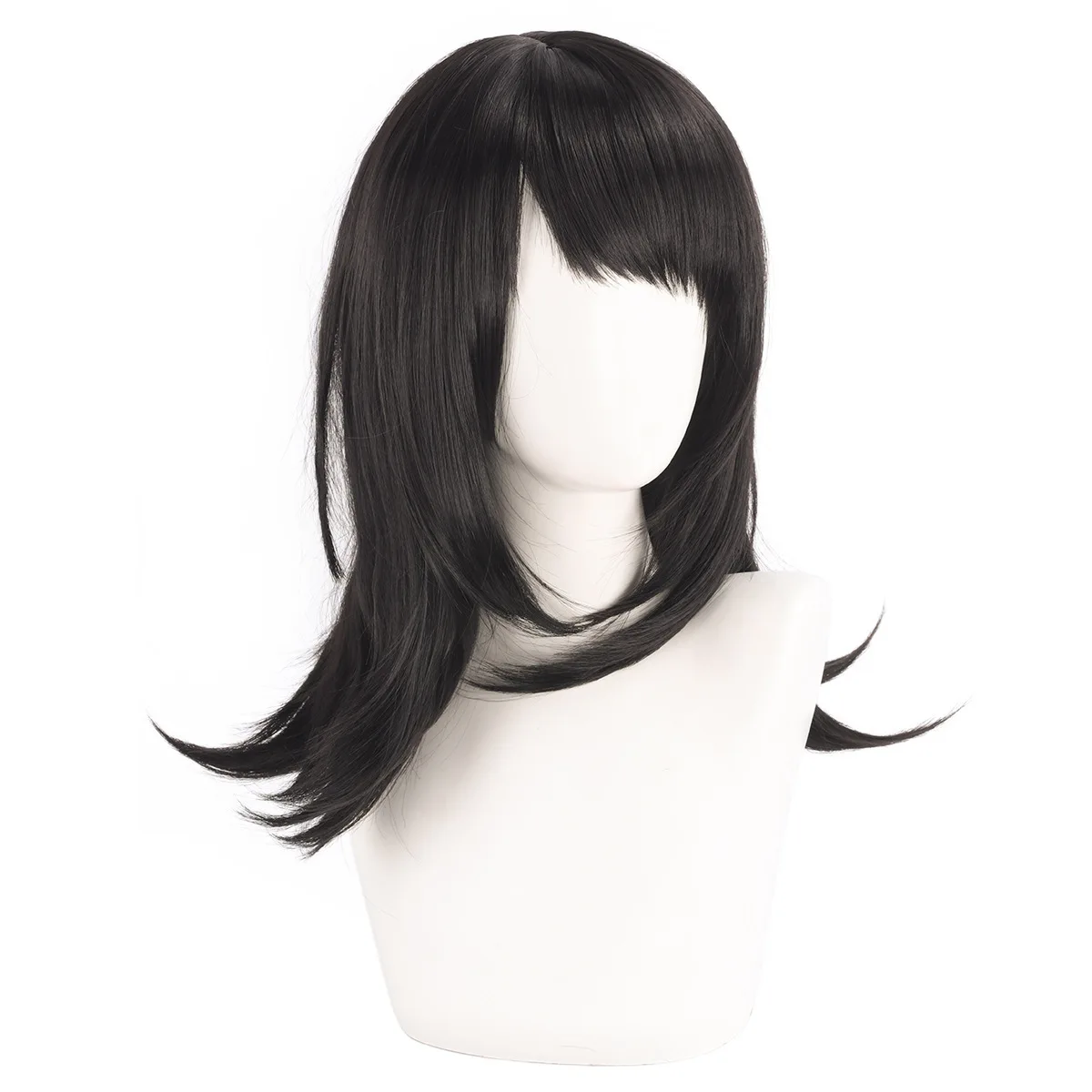 Peruca cosplay para personagens de anime 2d peruca cosplay de hailin de yahata com couro cabeludo realista comprimento médio e estilo virado