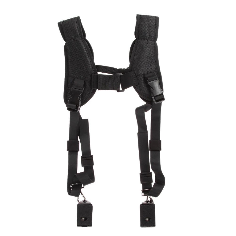 Shoulder Camera Strap Portable Sling Camera Belt Quick Adjustment Accessories for Two DSLR Digital Cameras