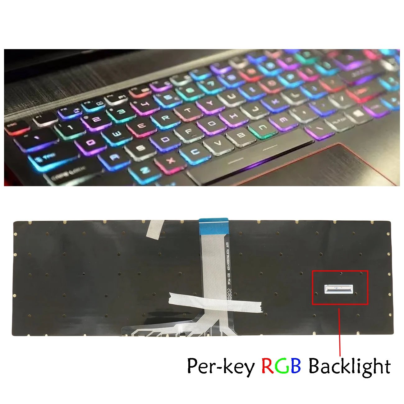 Tiếng Latinh Tây Ban Nha Bàn Phím Cho MSI GE63 / GE73 7RC 7RD, GE63VR / GE73VR 7RE 7RF Raider/Phím RGB Backlit