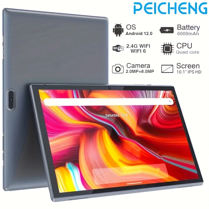 

PEICHENG 10.1 Inch Android 12 Tablet PC, RK3326S Quad-core processor, 4GB RAM (2GB + 2GB Expand), 32GB Storage, FHD IPS Touchscr