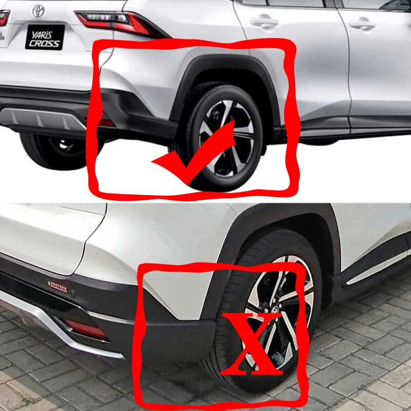 واقي الطين للسيارة تويوتا يارس كروس GR اكسسوارات 2023 2024 2025 السيارات رفرف سبلاس سبلاش الحرس الجبهة الخلفية درابزين اكسسوارات السيارات #4