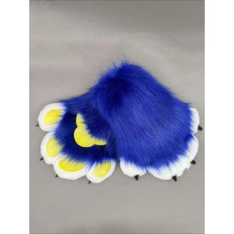 2026Fursuit Paws Gloves Furry Claw Gloves Built-in Whistle Decompression Toys Costume Party Accessories for Cosplay