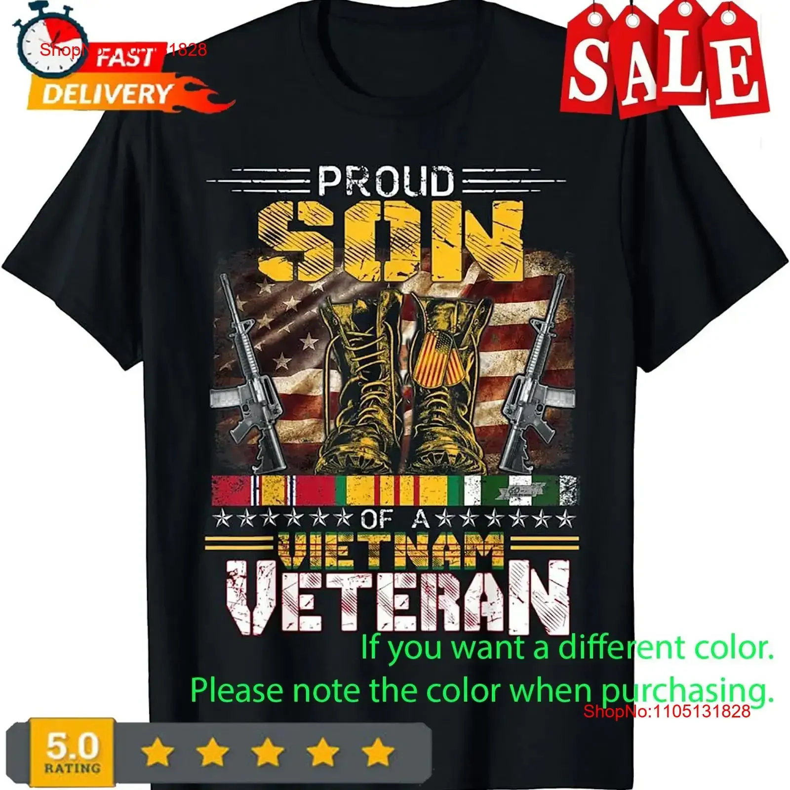 

Новая ограниченная винтажная классическая футболка «Гордый сын Вьетнама» в винтажном стираном стиле, дышащий топ для повседневной носки